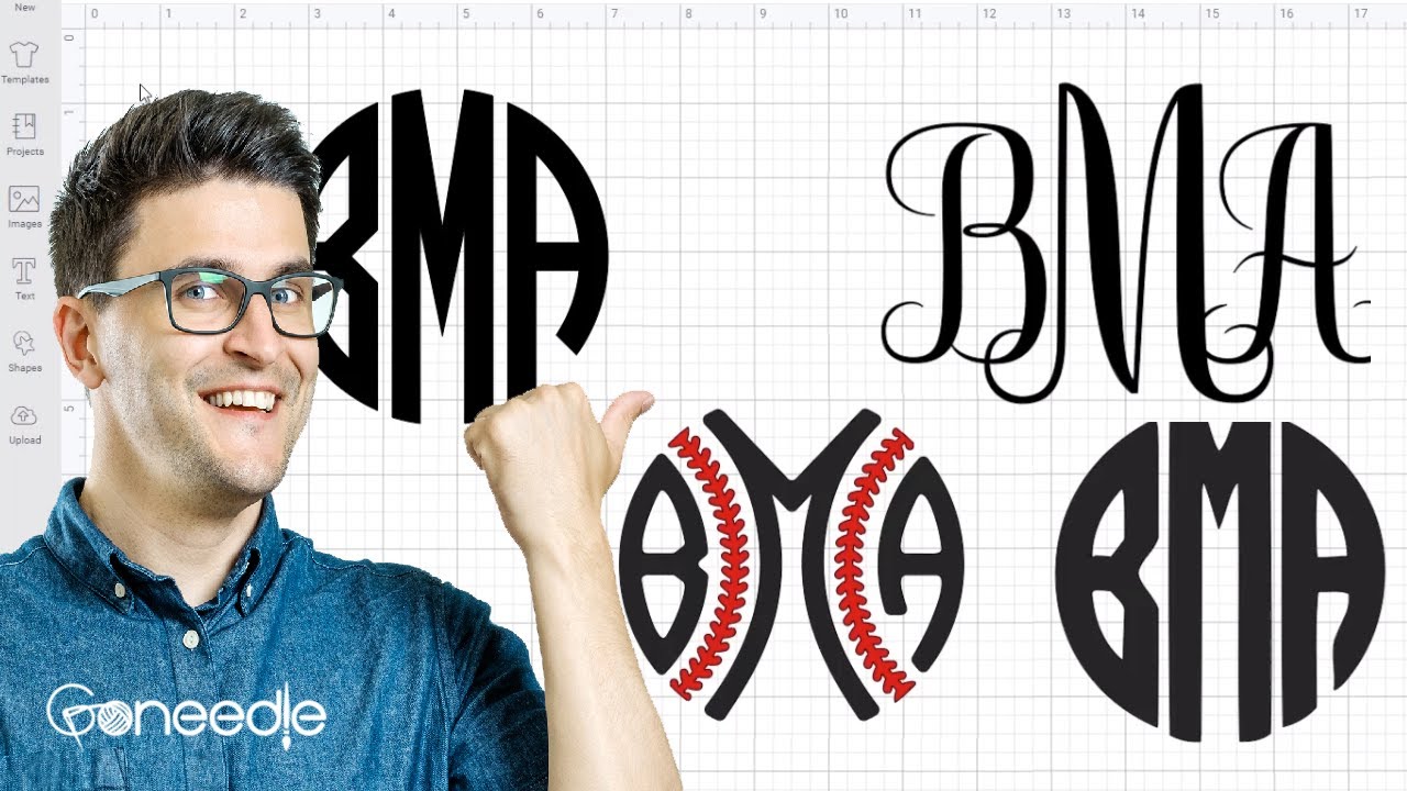 how to make circle monogram on cricut explore